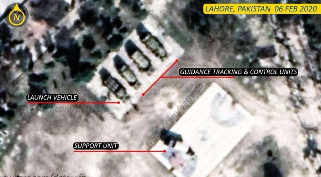 Pakistani missiles along Indian border