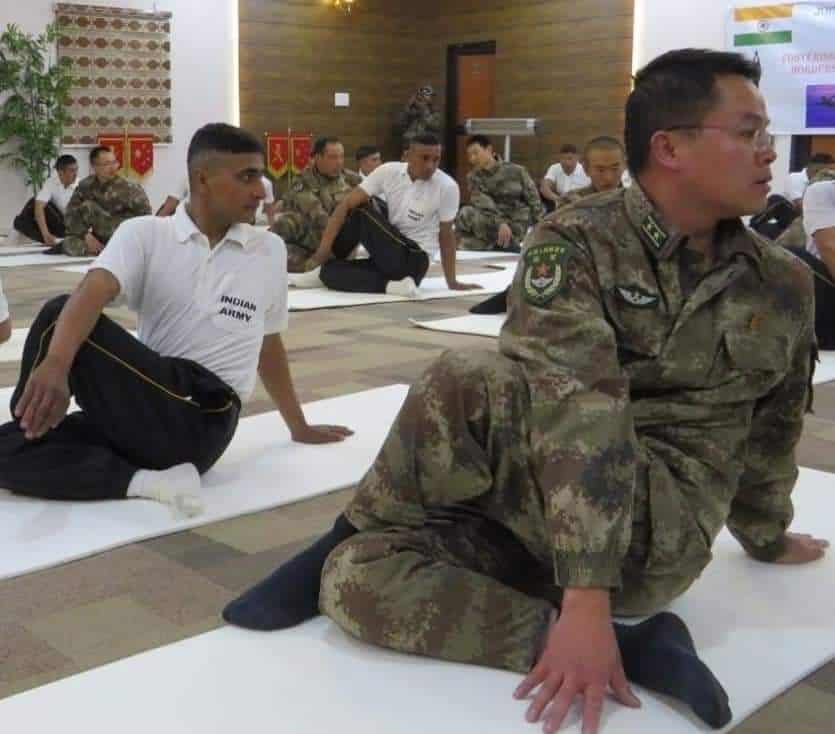 International Yoga Day of last year where Chinese army personnel had come to India in Ladakh