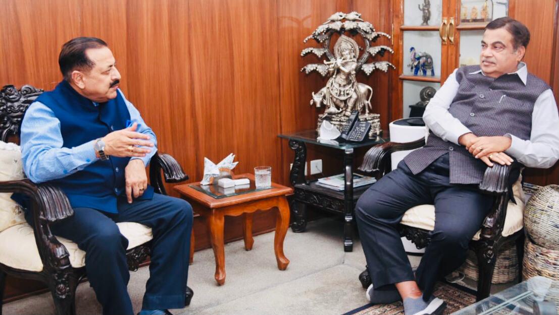 Dr Jitendra Singh with Nitin Gadkari