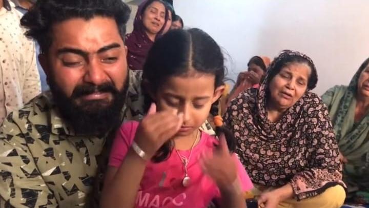 Daughter of Rakeshwar Manhas who is taken hostage by Maoists