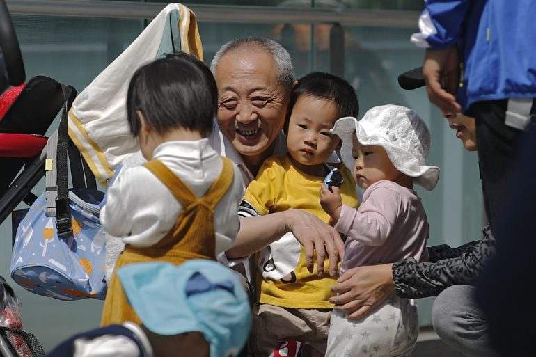 Worried over its ageing population, China allow couples to have three children