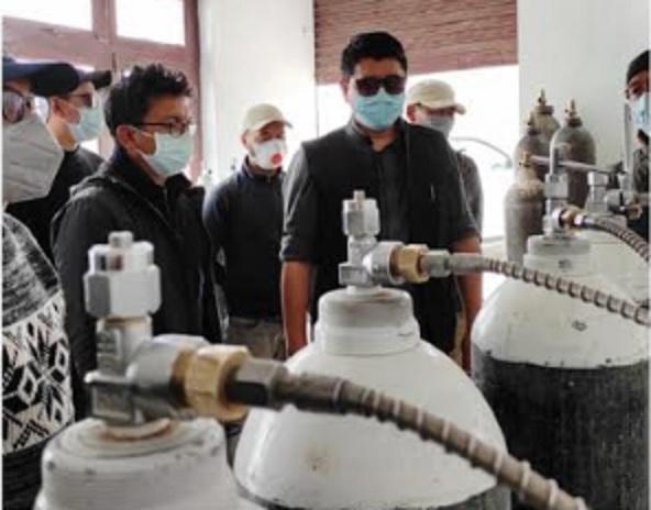 CEC leh MP ladakh visit oxygen plants