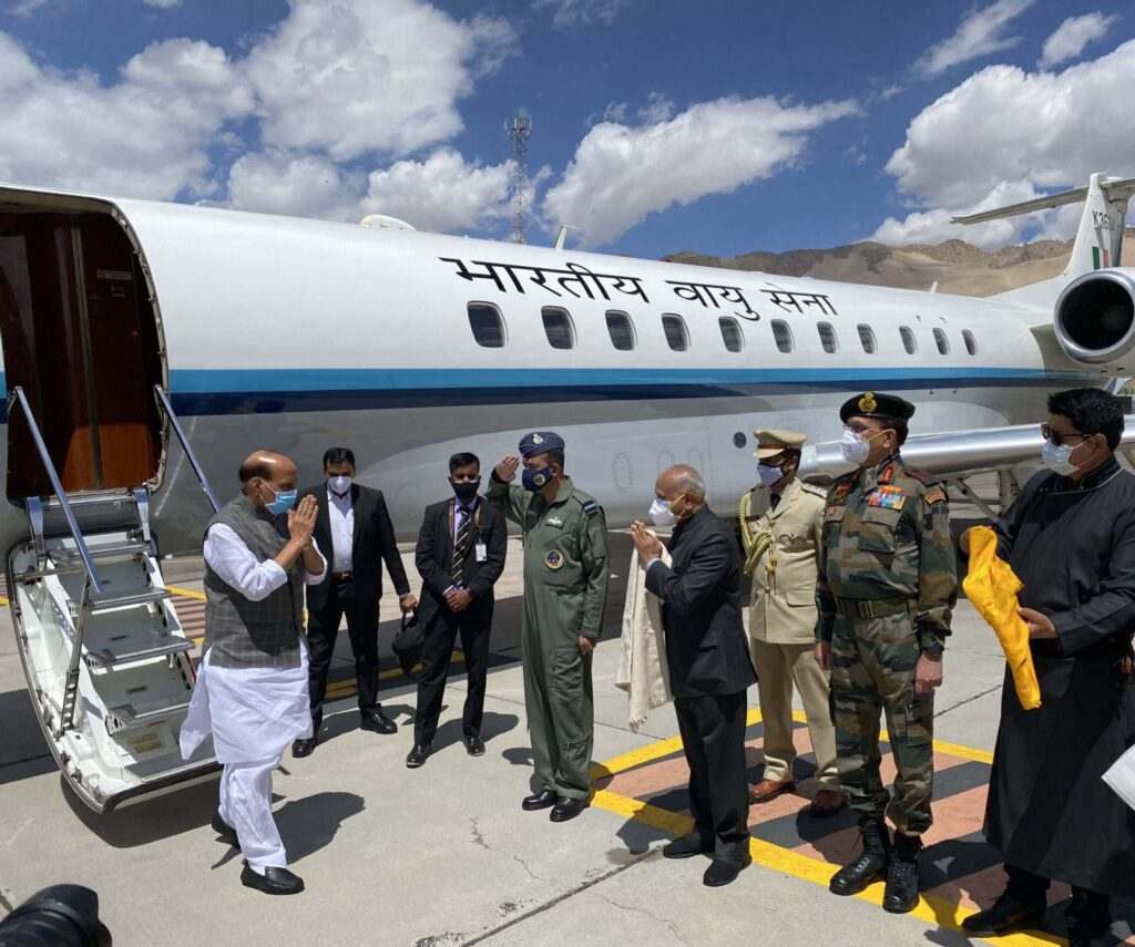 Defense Minister Rajnath Singh in Ladakh