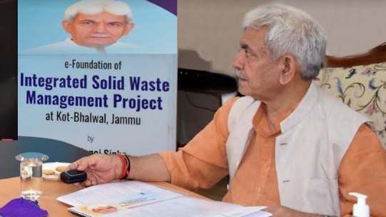 Manoj Sinha lays foundation of solid waste management plant