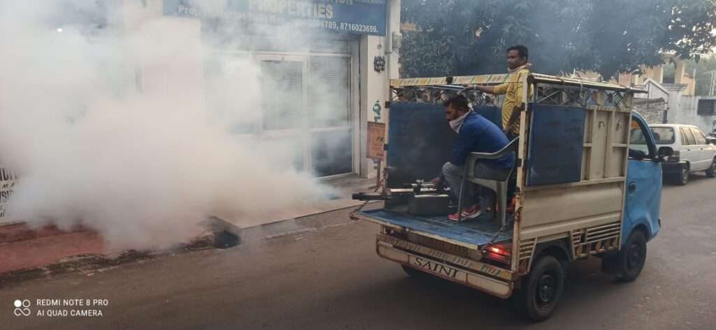 JMC fogging for dengue in Jammu