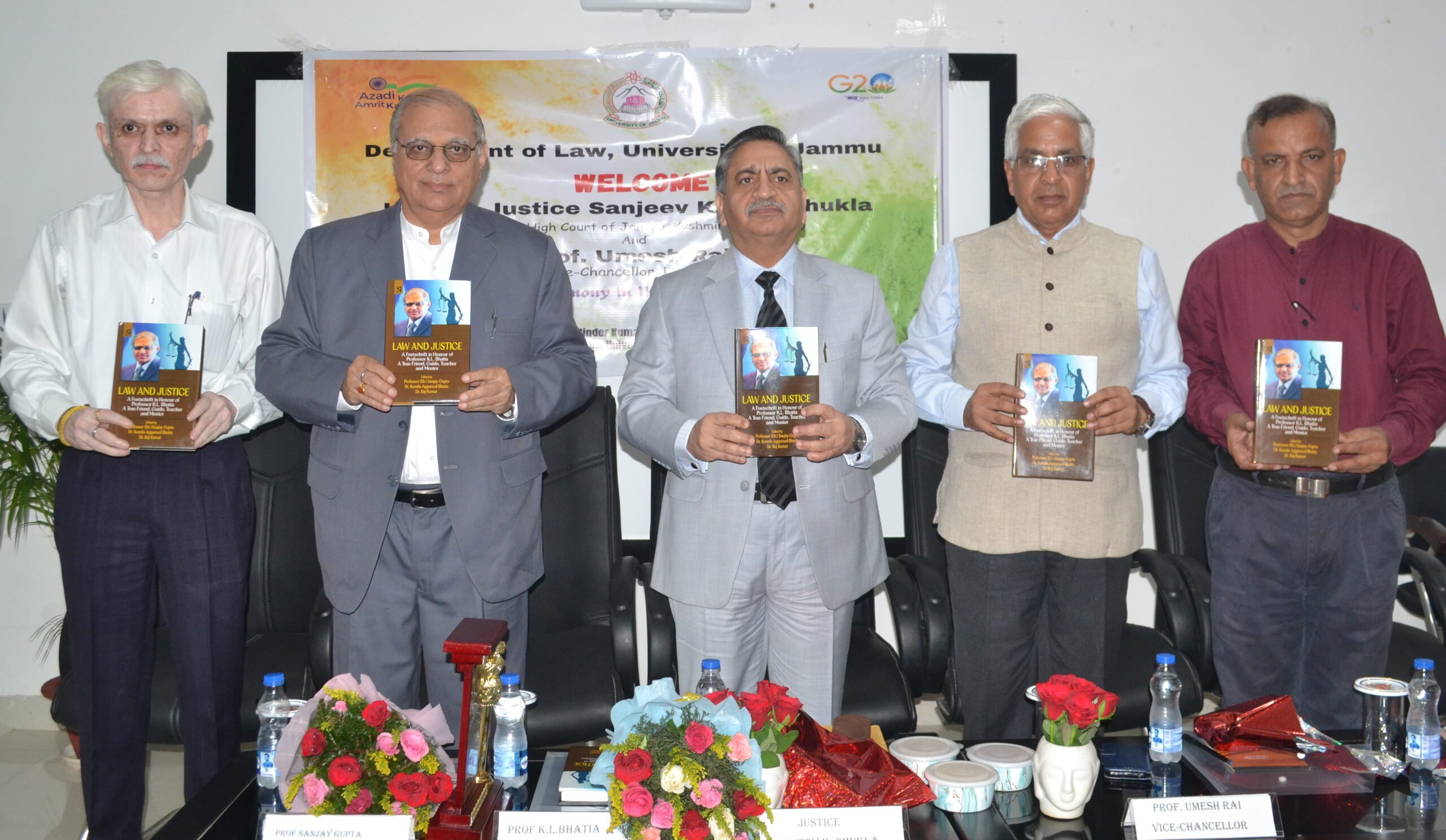 Justice Shukla releases Prof. Bhatia’s book
