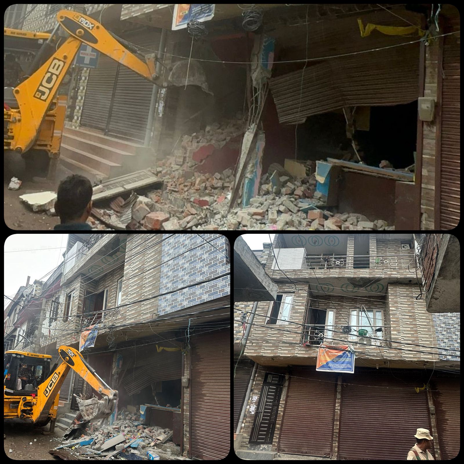 Property built on encroached land by drug peddler demolished by Police & JDA