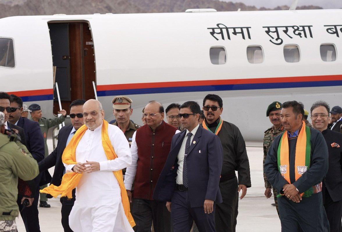 Grand welcome for Amit Shah in Leh; spiritual, development push on agenda