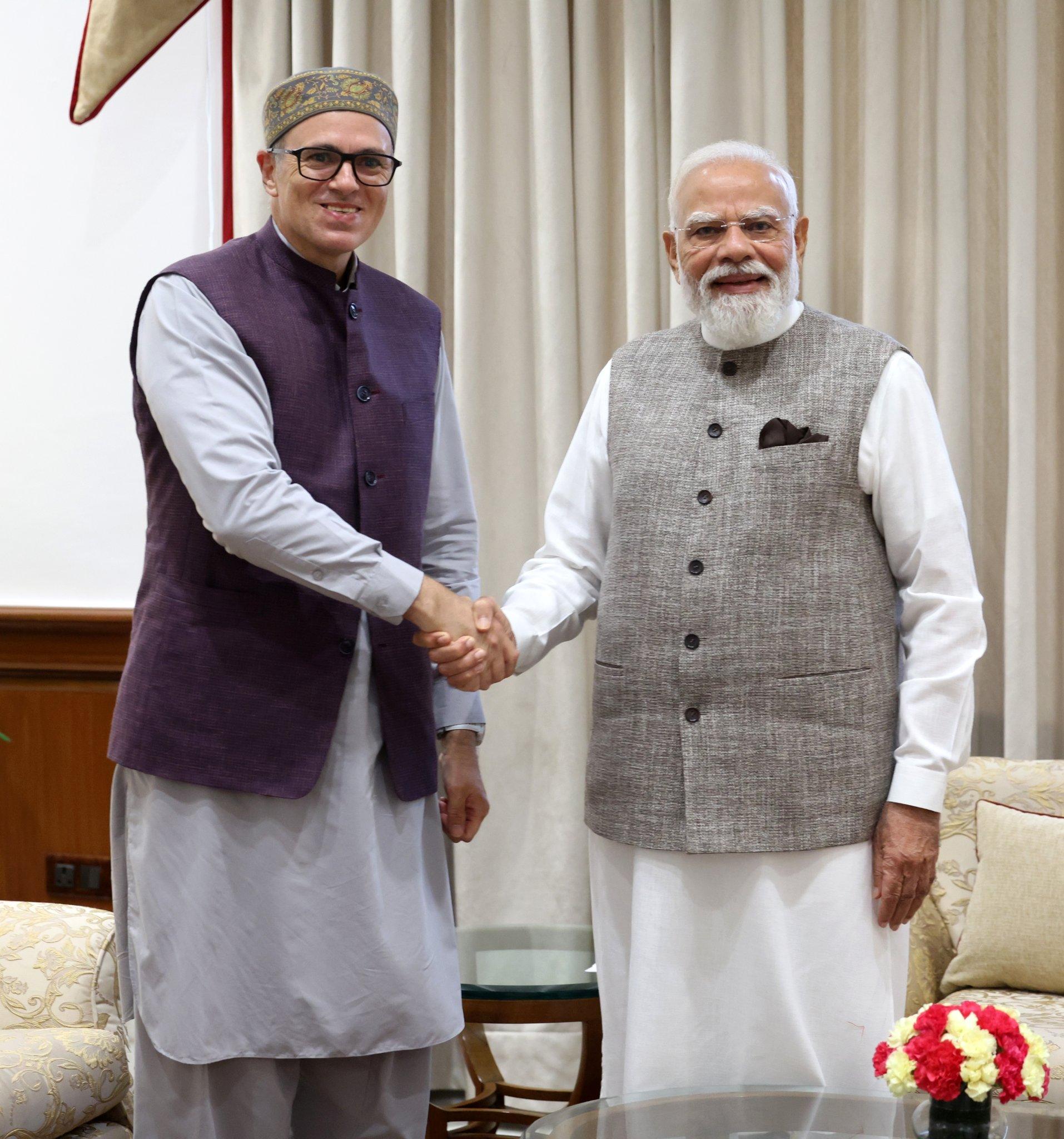 Statehood, economy top agenda as CM Omar meets PM Modi