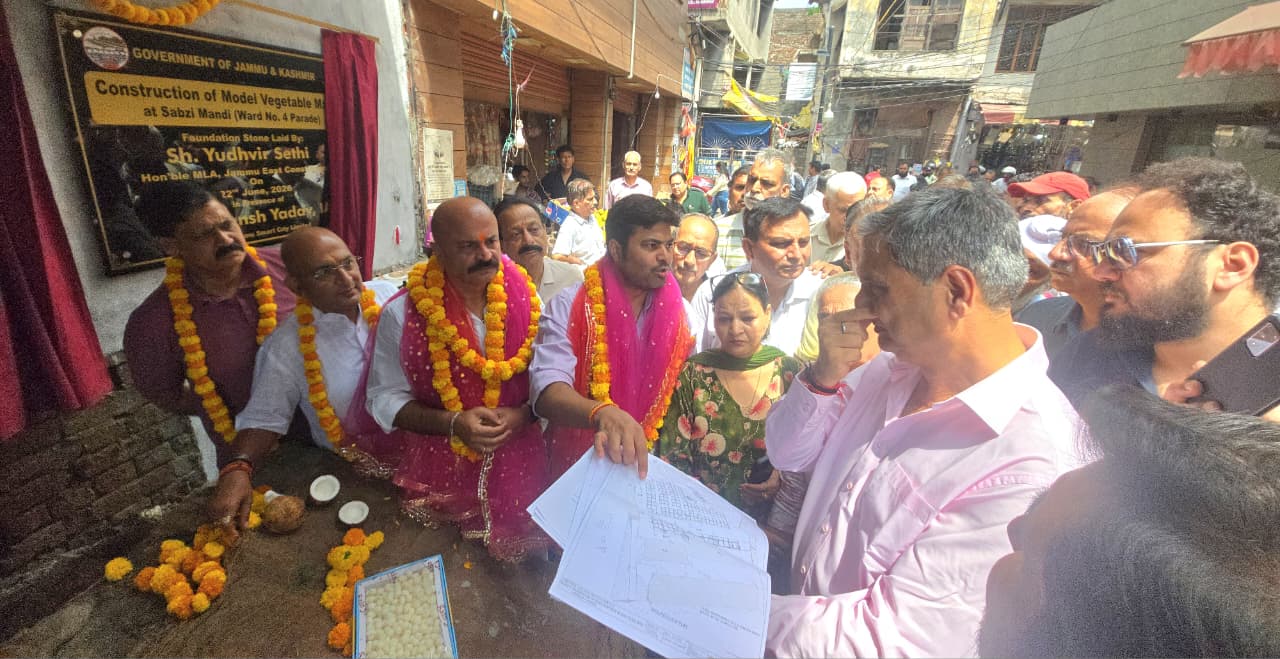 Foundation stone laid for Rs 5.88-crore redevelopment of Parade sabzi mandi in Jammu