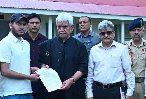 LG hands over appointment letter to son of cop recently killed in Anantnag terrorist attack