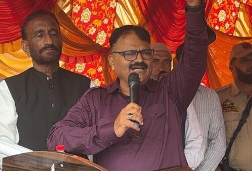 Javed Rana lays foundation  for Rs 3.35 cr helipad in border village near Mendhar