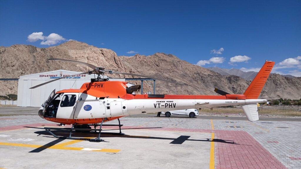 Helicopter service for civilians resumed in Ladakh