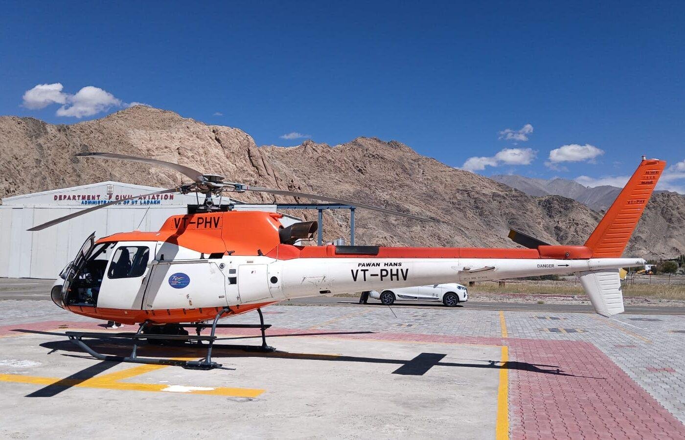 Helicopter service for civilians resumed in Ladakh