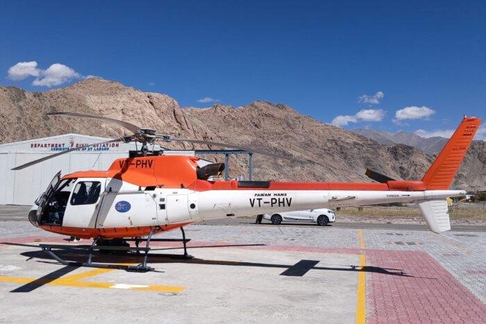 Helicopter service for civilians resumed in Ladakh